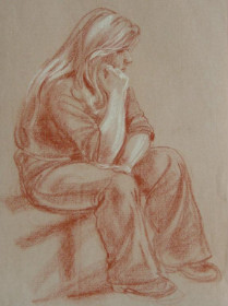sitzendes Mädchen