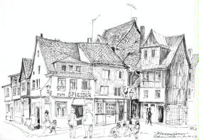 Klappergasse in Sachsenhausen -1970-