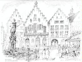 Römer mit Justitia Brunnen