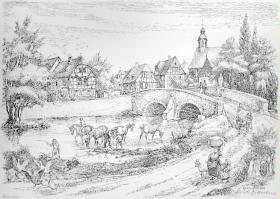 Alt-Hattersheim (Federzeichnung)